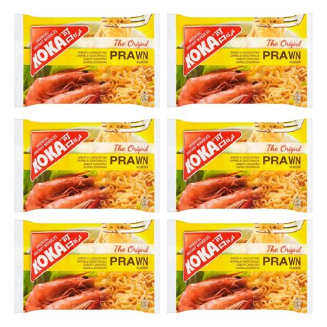 Koka Oriental Style Instant Prawn Flavour Pack Of 6 Imported