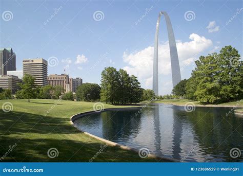 Downtown of City ST Louis View with Arch MO USA Editorial Stock Image ...