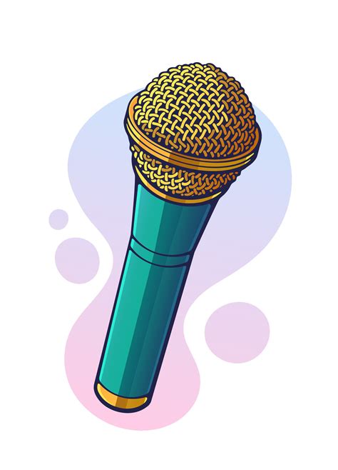 Vector Illustration Modern Microphone For Voice Music Sound Speak