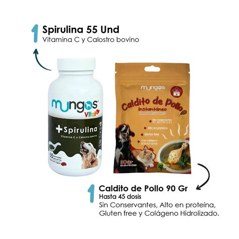 Combo Spirulina Unds Caldito De Pollo Dosis Nutricion