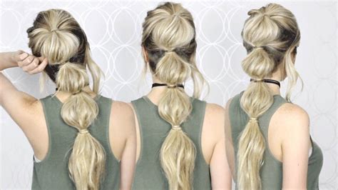 How To Easy Bubble Ponytail Summer Hair Tutorial Youtube