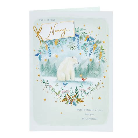 Buy Nanny Polar Bear Warmest Wishes Christmas Card For Gbp 1 99 Card