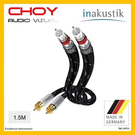 Inakustik Excellence Interconnect Cable Made In Germany 15meter