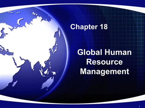 Global Human Resource Management