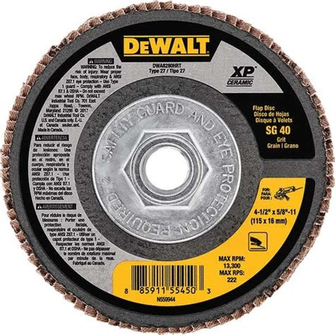 Dewalt Flap Disc Dia Grit Ceramic Alumina Type Msc