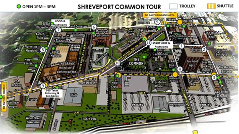 MAP OF TOUR ROUTES SHREVEPORT COMMON DAY SAT. 9/23 1 PM -3 PM ...