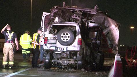 1 Killed In Overnight Crash Fire Involving Street Sweeper In Harris