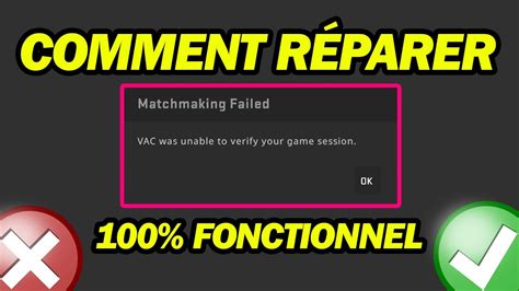 Fix Csgo Vac N A Pas Pu V Rifier Votre Session De Jeu Erreur D Chec