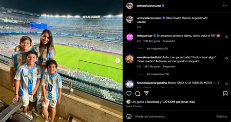 Copa América 2024 Antonela Roccuzzo Festejó Junto A Sus Hijos La