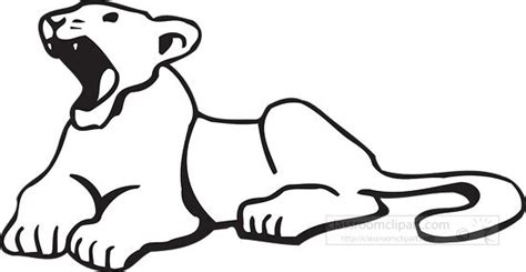 Lion Clipart Black Outline African Lion Clipart 194