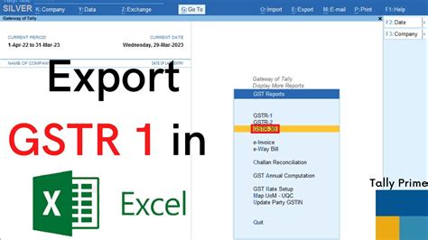 How To Export Gstr From Tally Prime In Excel How To Export Gstr