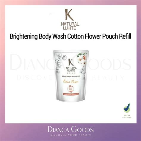 Jual K NATURAL WHITE Brightening Body Wash Refill Pouch 450ml Series