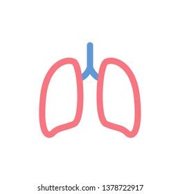 Beautiful Lungs Vector Line Icon Stock Vector Royalty Free