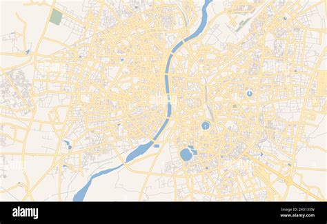 Printable Street Map Of Ahmedabad State Gujarat India Map Template