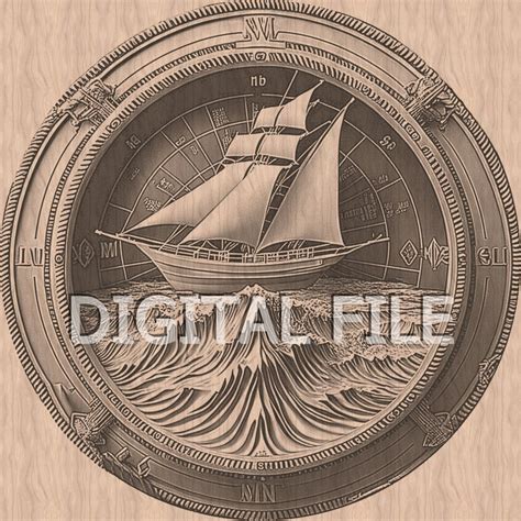 Laser Engraving Files Sailboat 3d Illusion Wood Engraving Glowforge