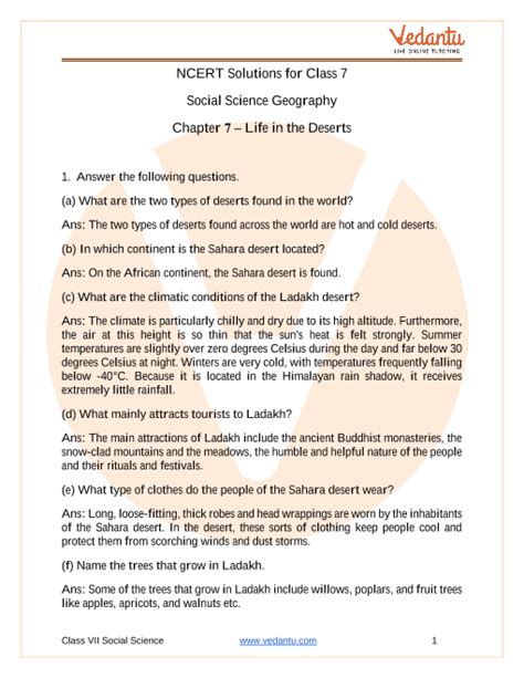 Ncert Solutions For Class 7 Social Science Our Environment Chapter 7