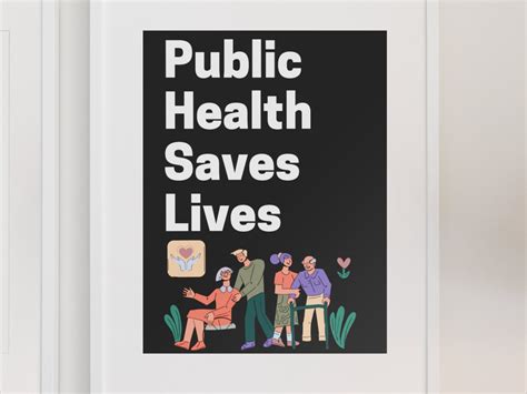 Public Health Saves Lives Poster Art Print for Public Health Office