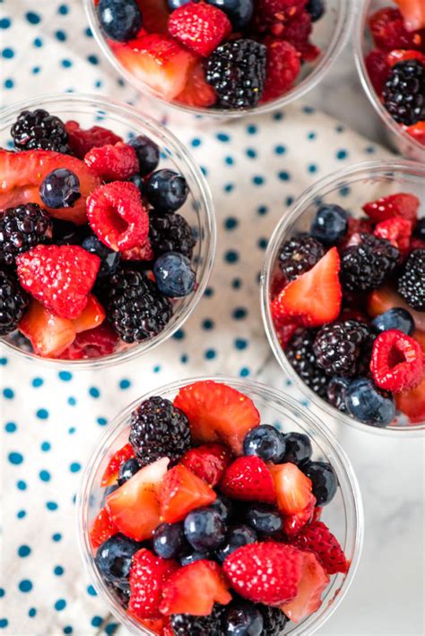 Easy Mixed Berry Fruit Cups | Flour on My Fingers