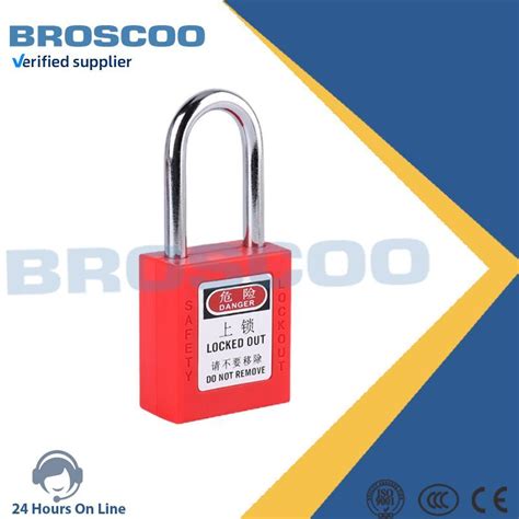 Manufacturer OEM Nylon PA 38mm 76mm Shackle Insulation Safety Padlock