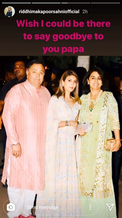 Rishi Kapoor Death: Daughter Riddhima Kapoor Says ‘Come Back Na Papa ...