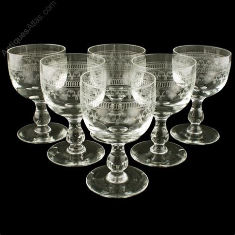 Antiques Atlas Set Of Six Edwardian Wine Glasses