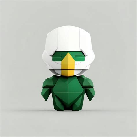 Premium AI Image | Mascot character in green and white colors Generative AI