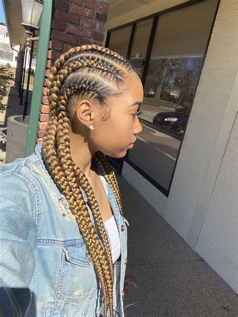 Blonde Feed In Braids African Braids Hairstyles Cornrows Braids For Black Women Hair Styles