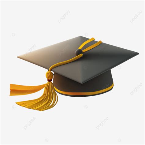 Gorro Graduación Graduación Fondo Blanco Dorado Transparente PNG