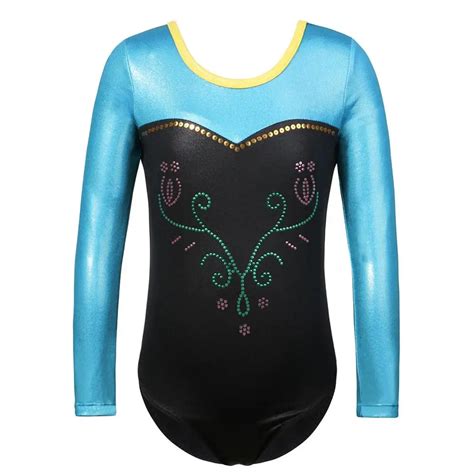 Long Sleeve Leotards For Girls Gymnastics Ballet Dance Outfit Sparkle