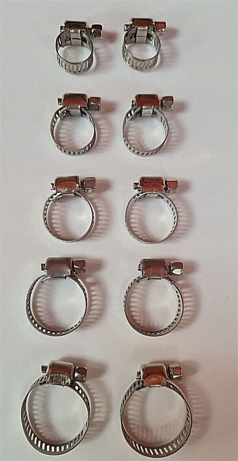 Assorted Jubilee Galvanised Steel Hose Clamp Fuel Pipe Clips Set 18mm