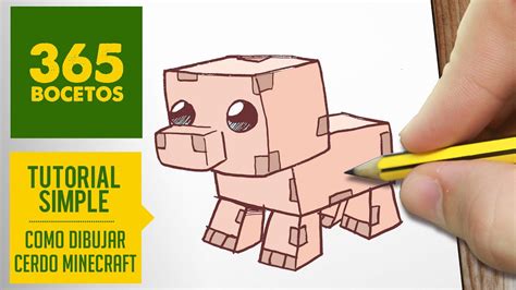 Como Dibujar Un Cerdo De Minecraft Kawaii Paso A Paso Dibujos Kawaii