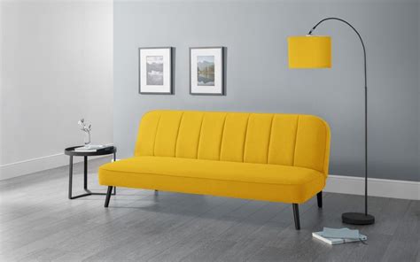 Mira Mustard Linen Sofa Bed