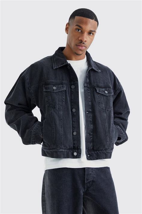 Boxy Fit Denim Jacket Boohoo Usa