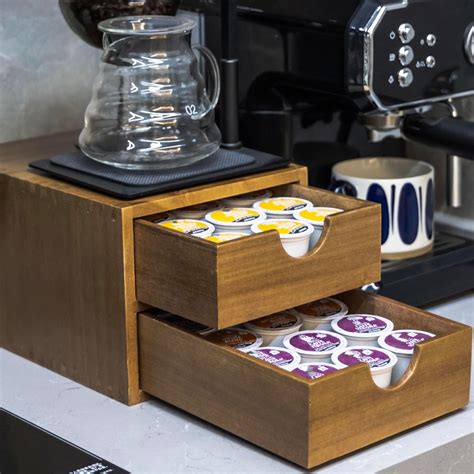Amazon.com: Wooden K cup Drawer Organizer, Kcup Holders for Counter
