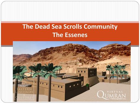 dead sea scrolls community  essenes powerpoint