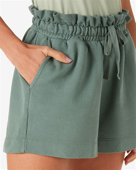 Riachuelo Short De Moletom Feminino Clochard Amarra O Verde Mar