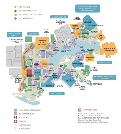 Printable Universal Studios Orlando Map