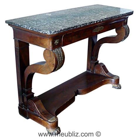 Table console Restauration Louis Philippe à console sur socle