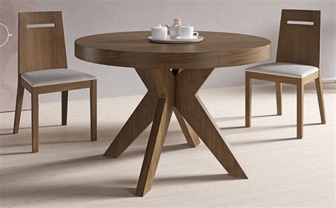 Mesa Comedor Redonda Moderna Madera Lacado 14 01 Mobles Sedavi