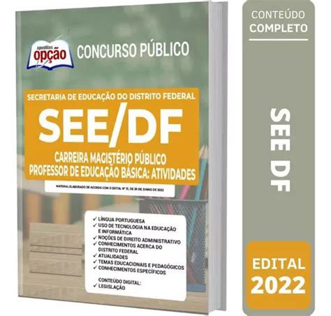 Apostila Sedf Professor De Educa O B Sica Atividades Mercadolivre