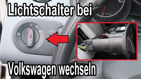 Lichtschalter Beim VW Golf Polo Seat Skoda Audi Ausbauen Wechseln