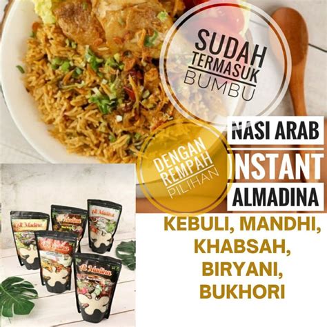 Jual Porsi Org Nasi Arab Instant Beras Basmati Almadina Kebuli