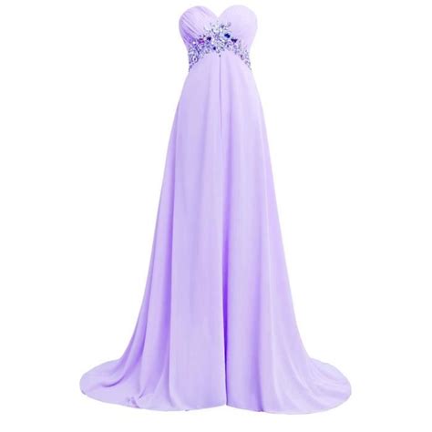 Violet Pâle Robe Longue Demoiselle De Mariée Soirée Cocktail Bustier En