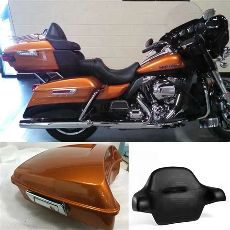 Amber Whiskey Chopped Tour Pak Backrest Pack For Harley Davidson