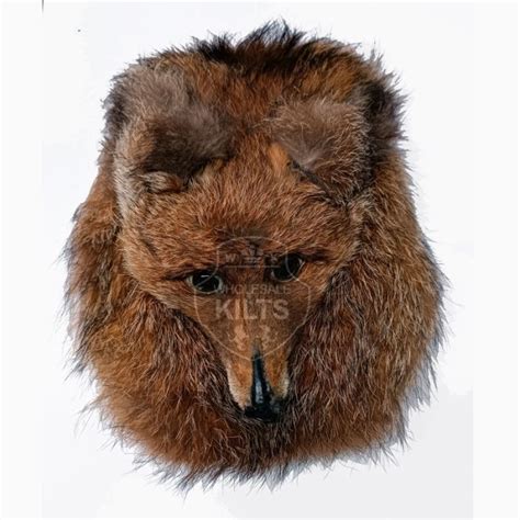 Wholesale Brown Fox Fur Full Head Mask Sporran