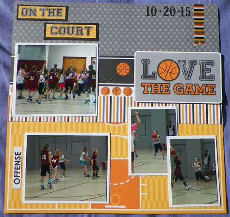 Handmade Scrapbook Layout Pg 2 Basketball Doodlebug Designs Slam