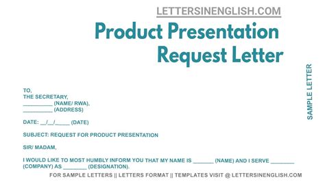 Product Presentation Request Letter Letter To Society Secretary