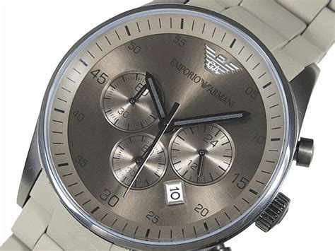 Emporio Armani Sportivo Ar 5950 Grey Dial Chronograph Mens Wrist Watch