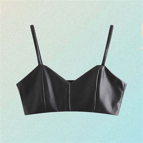 Black Aesthetic Latex V Cutout Crop Top Goth Aesthetic Shop