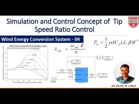 Wecs Simulation Tip Speed Ratio In Wecs By Dr Rajin M Linus Youtube